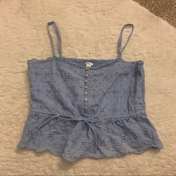 Aerie Eyelet Cinch Tank Top - Picture 3 of 5
